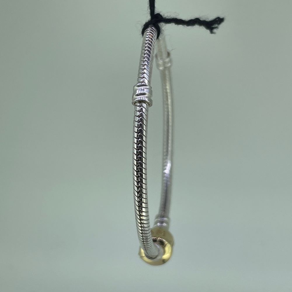 Pandora Sterling Silver w/ 14K Gold Clasp 590702HG - Picture 13 of 16